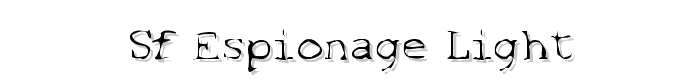 SF Espionage Light font